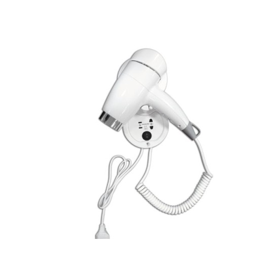 Στεγνωτήρας μαλλιών λευκό/Χρώμιο για ξενοδοχεία -1500W - Elegant Pro-Basic - Vama