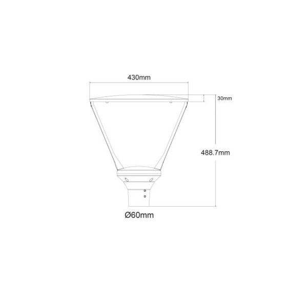 Φωτιστικό LED Πλατείας με αντικεραυνική προστασία SMD & Ρυθμιζόμενη ισχύ 30W / 40W / 50W 4000K IP66 Grey - ESTOR34540 - aca