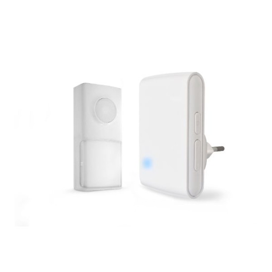 Κουδούνι πρίζας τηλεχειριζόμενο λευκό - EcoBell100 - Sentinel