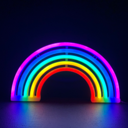 Bambini Wall light Rainbow LED 2.4W Battery 3xAA/LR6 1.5V Plastic + Silicone / White LED multicolour 18x2x30cm - acadecor 
