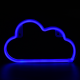 Bambini Wall light Cloud LED 2.4W Battery 3xAA/LR6 1.5V + USB plug Plastic + Silicone / White LED Blue 29.5x2x18.5cm - acadecor 