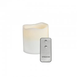 Φωτιστικό επιτραπέζιο LED 0.02W 2500K 2XAA / LR06 1.5V Μπαταρία με χειριστήριο Πλαστικό / Λευκό Φ7.5x10cm - acadecor  