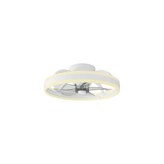Ανεμιστήρας οροφής Φωτιζόμενος Dimmable Μάυρο με 5 Πτερύγια ABS Τηλεχειριστήριο. & Χρονοδιακόπτη LED 30W 3100L DC 15W 500mm ACAHOME