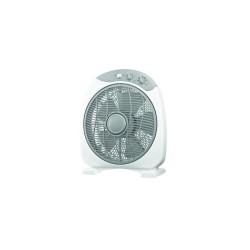 Ανεμιστήρας τετράγωνος επιδαπέδιος  Φ12 - 30 / 40W με Χρονοδιακόπτη Λευκό - Γκρί - ACAHOME
