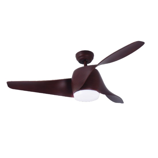 Ανεμιστήρας οροφής με φώς Dimmable Φ132 DC40W 3 ABS Ξύλινα Σκούρα καφέ πτερύγια τηλεχειριστήριο 2 Ανάρτήσεις 15&25EK - ACA HOME