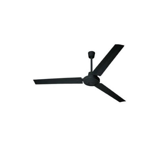 Ανεμιστήρας οροφής βιομηχανικου τύπου Φ140 AC60W 3 μεταλλικά πτερύγια χειριστήριο Μάυρο - ACA HOME