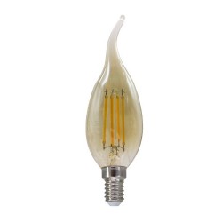 Λάμπα Led νήματος Step Dimmable Κεχριμπάρι E14 - Κεράκι Tip 4W 2700K - FLAM4WWTIPAMSD - Diolamp