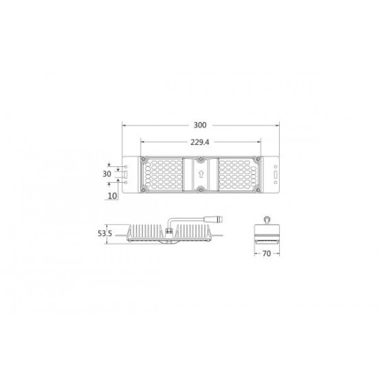 Φωτιστικό LED Ασύμμετρου φωτισμού Βενζινάδικου με αντικεραυνική προστασία SMD 60W 4000K Λευκό IP66 - FORT6040AS - aca