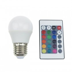 Λάμπα Led Σφαιρικό E27 G45 SMD 3000K + RGB Χειριστήριο G45427RGBWN - Diolamp