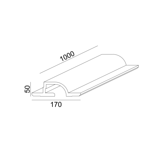 Φωτιστικό trimless γραμμικό Γύψος / Φυσικό 100x17x5CM ANDIE - acadecor