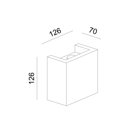 Φωτιστικό επίτοιχο 1 x G9 40W Γύψος / Φυσικό 12,6x7x12,6CM BLOCK - acadecor