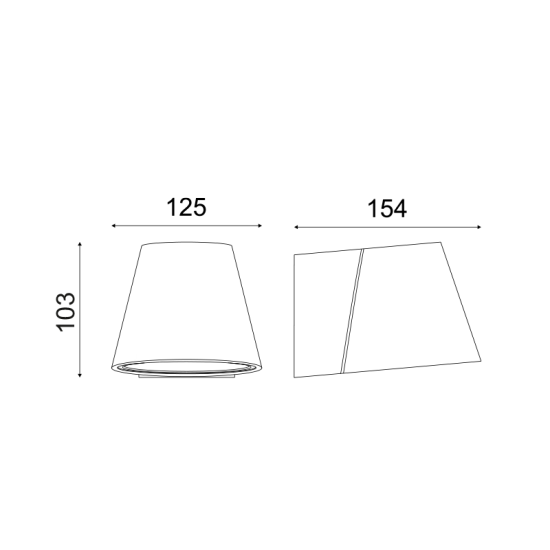 Φωτιστικό επίτοιχο 1 x G9 40W Γύψος + Ατσάλι / Φυσικό + Λευκό 12,8x12,8x10,2CM AWON - acadecor