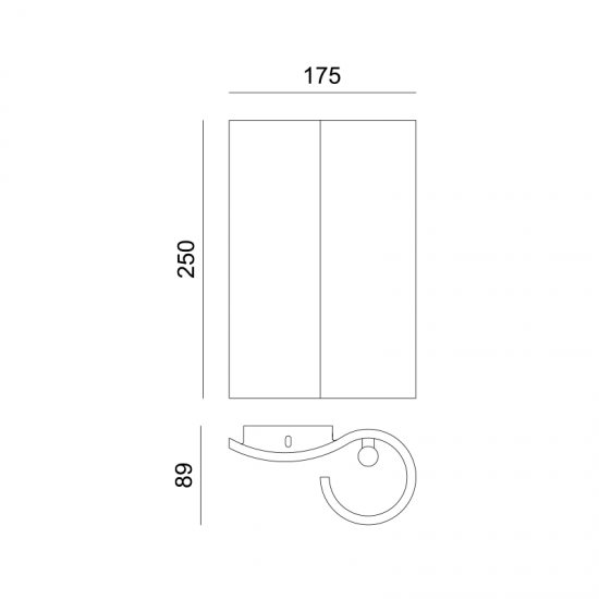 Φωτιστικό επίτοιχο 2 x G9 40W Γύψος / Φυσικό 17,5x9,8x25CM BOEK - acadecor