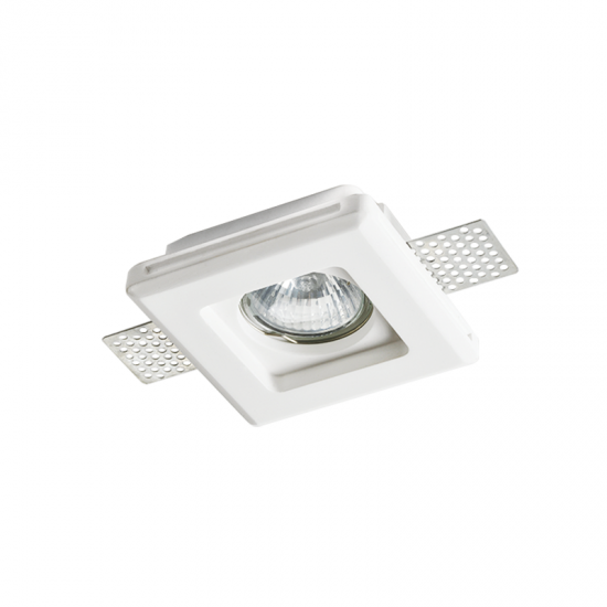 Trimless square Spot light 1x GU10 max 35W Gypsum / Natural 100x100x33mm ERIN - acadecor
