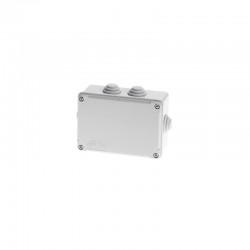 Κουτί τετράγωνο ABS διακλάδωσης καλωδίων στεγανο επίτοιχο γκρί 6 διόδων IP54 130x90x65mm - GR17056 - aca elec