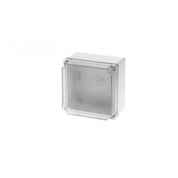 Κουτί τετράγωνο ABS στεγανο επίτοιχο γκρί με διάφανο κάλυμμα IP65 170x170x120mm - GR17213 - aca elec