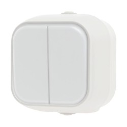 Διακόπτης K-R εξωτερικός λευκό - IP54 - H2-B210M - GEYER