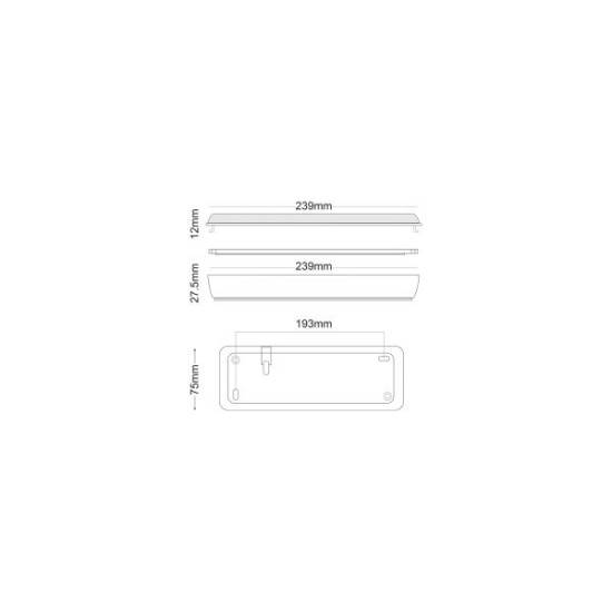 Φωτιστικό ασφαλείας επιτοίχιο 2W 1,5HRS 100lm 6000K 230V - HAPES260 - aca
