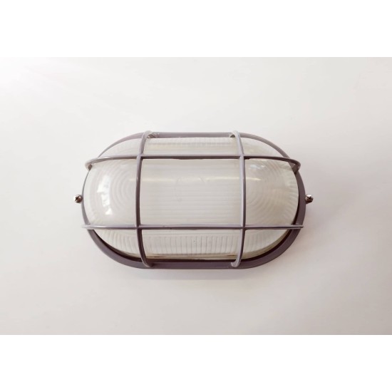 Απλίκα τύπου χελώνα E27 60W - Γκρί - HI5021G - aca