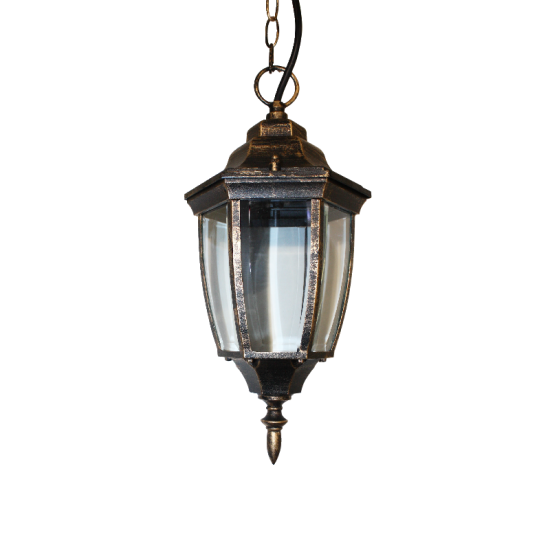 Hexagon aluminium lanterns Pendant E27 White Aliminium+Glass 140x953mm - aca