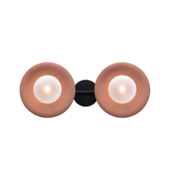 Φωτιστικό επίτοιχο 2 x G9 25w Μέταλλο + Γυαλί + PVC Μάυρο καλώδιο / Χάλκινο βαφής + Μάυρο μάτ + Λευκό - Διάφανο 20X47X18CM HYDRA - acadecor