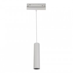 Φωτιστικό μαγνητικό κρεμαστό λευκό μάτ 9W 48V DC 3000κ / 4000k 950lm 36° OSRAM RA90 Φ50x220mm - HUBEP930W - aca