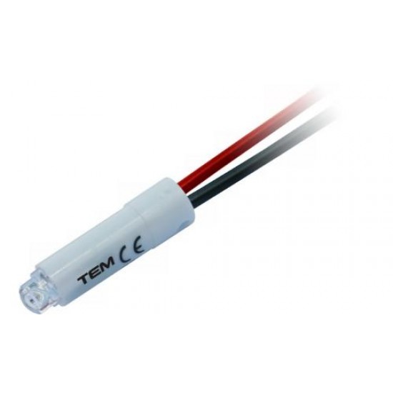 Λαμπάκι LED Λευκό 24V AC/DC 0,2W WH / TEM 