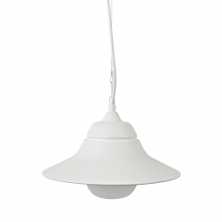 Garden pendant luminaire 1xE27 max Steel+Glass White Φ340mmx1125mm  JULIE - aca