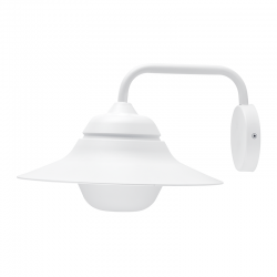 Φωτιστικό επίτοιχο κήπου 1xΕ27 Ατσάλι+Γυαλί Λευκό Φ340mmx245mm  JULIE - aca