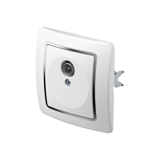 Πρίζα TV-R Απλή 0dB PW Λευκό / TEM EKONOMIK