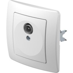 Πρίζα TV-R Απλή 0dB PW Λευκό / TEM EKONOMIK