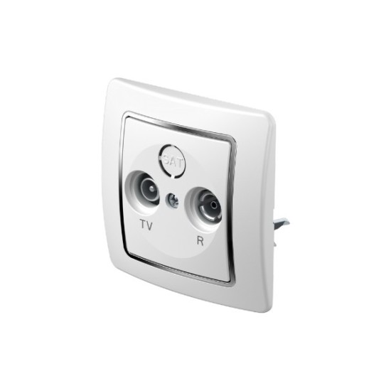Πρίζα TV-R Τερματική 2dB PW Λευκό / TEM EKONOMIK