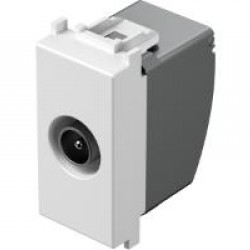 Πρίζα TV διέλευσης λευκό 10dB 1M PW - TEM MODUL
