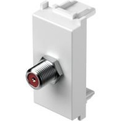 Πρίζα SAT απλή 0dB λευκό 1M PW - TEM MODUL