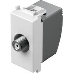 Πρίζα SAT τερματική 1dB λευκό 1M PW - TEM MODUL