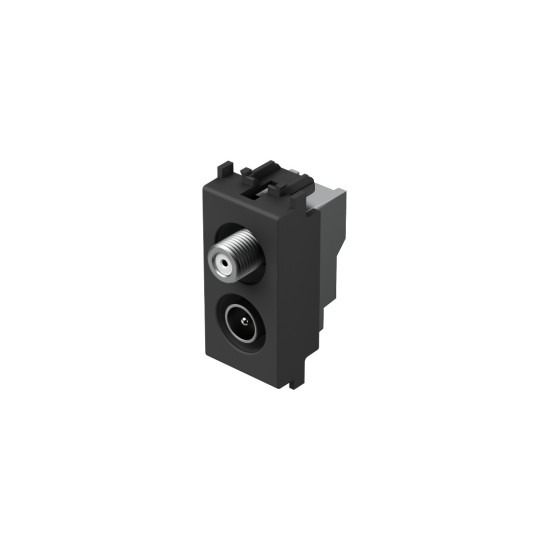 Πρίζα SAT-TV τερματική 1dB λευκό 1M PW - TEM MODUL