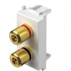 Πρίζα audio ηχείου λευκό Hi-Fi 1M PW - TEM MODUL