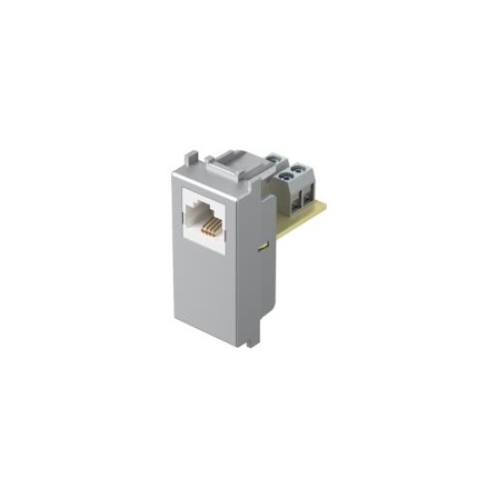 Πρίζα TEL LT RJ11 8/4 Λευκό 1M PW - TEM MODUL