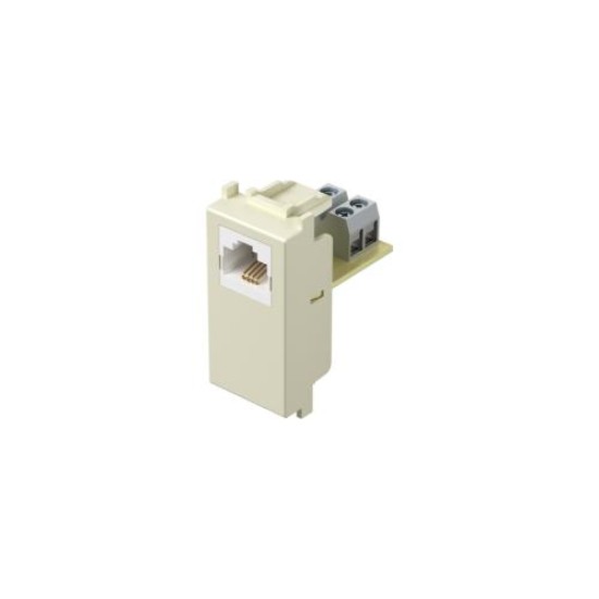Πρίζα TEL LT RJ11 8/4 Λευκό 1M PW - TEM MODUL