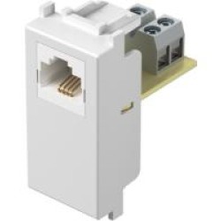 Πρίζα TEL LT RJ11 8/4 Λευκό 1M PW - TEM MODUL