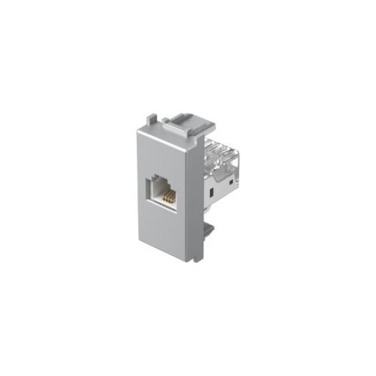 Πρίζα TEL KS RJ11 8/4 Λευκό 1M PW - TEM MODUL