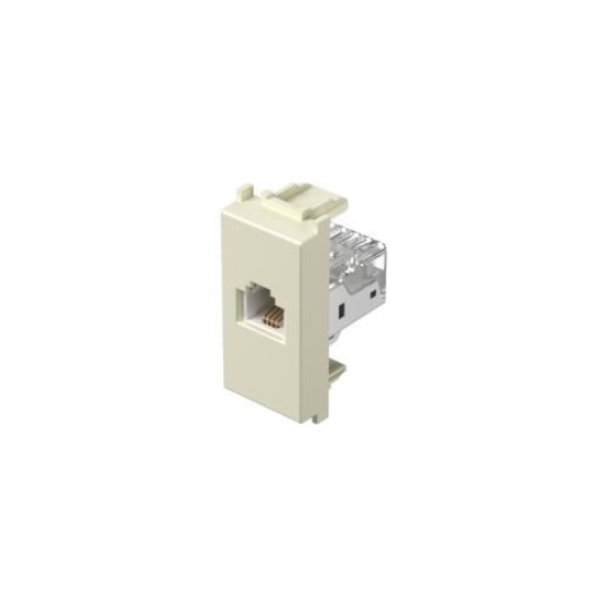 Πρίζα TEL KS RJ11 8/4 Λευκό 1M PW - TEM MODUL