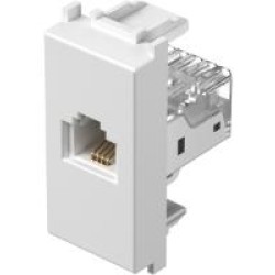 Πρίζα TEL KS RJ11 8/4 Λευκό 1M PW - TEM MODUL