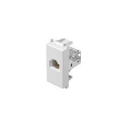 Πρίζα TEL KS RJ11 8/4 Λευκό 1M PW - TEM MODUL