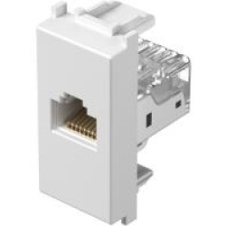Πρίζα CAT5e KS RJ45 8/8 Λευκό 1M PW - TEM MODUL