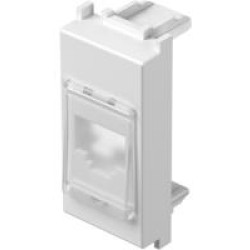 Προσαρμογέας λευκό KS με προστασία απο τη σκόνη 1M PW - TEM MODUL