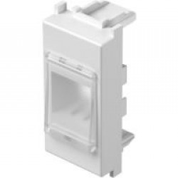 Προσαρμογέας λευκό R&M CAT6 A με προστασία σκόνης  - TEM MODUL