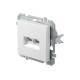 Πρίζα Tel KS διπλή 2xRJ11 6/4 PW Λευκό XO LOGIQ TEM 