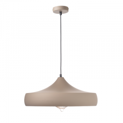 Κρεμαστό 1 x E27 60W Μέταλλο + PVC μάυρο καλώδιο  / Αμμώδες καφέ + Χρυσό Φ46ΧΗ123CM CALIPHATE - acadecor