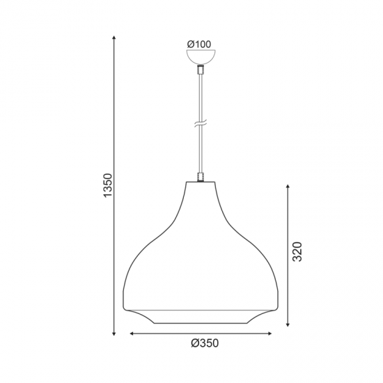 Φωτιστικό Κρεμαστό 1 x E27 60W Μέταλλο + Υφασμάτινο λευκό καλώδιο / Μουσταρδί μάτ + Λευκό Φ35XH135CM HAVANA - acadecor